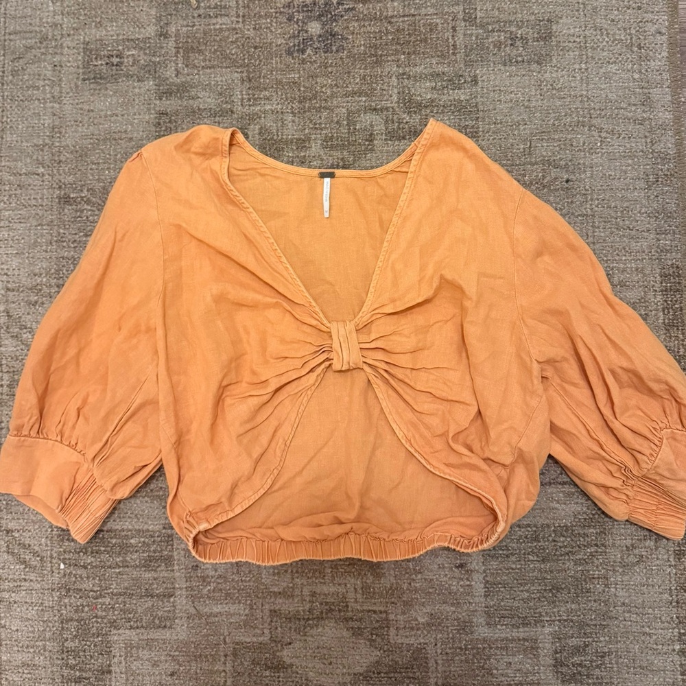 YGB orange knotted top